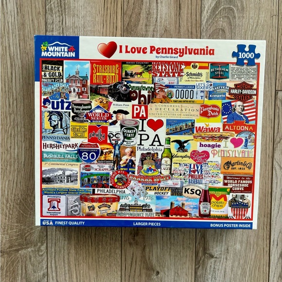 White Mountain Other - White Mountain I Love Pennsylvania 1000 Piece Puzzle